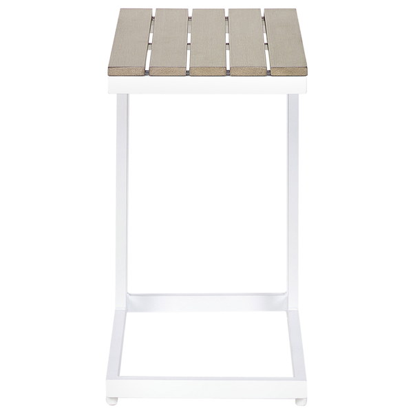 Outdoor Beistelltisch MESSINA 60 cm 35 cm Weiß