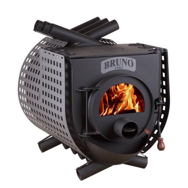 Bruno Pyrolyseofen mit Flammen