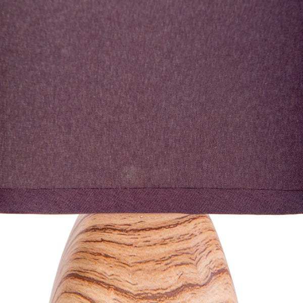 Keramiktischleuchte DORIAN aus Keramik in braun/natur mit E14 Fassung, Tischlampe für Wohnräume 31 cm hoch