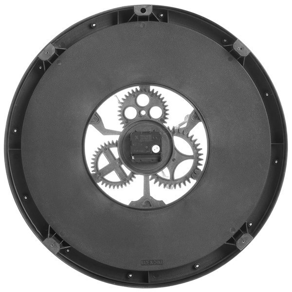 Rückseite einer Uhr mit sichtbarem Uhrwerk