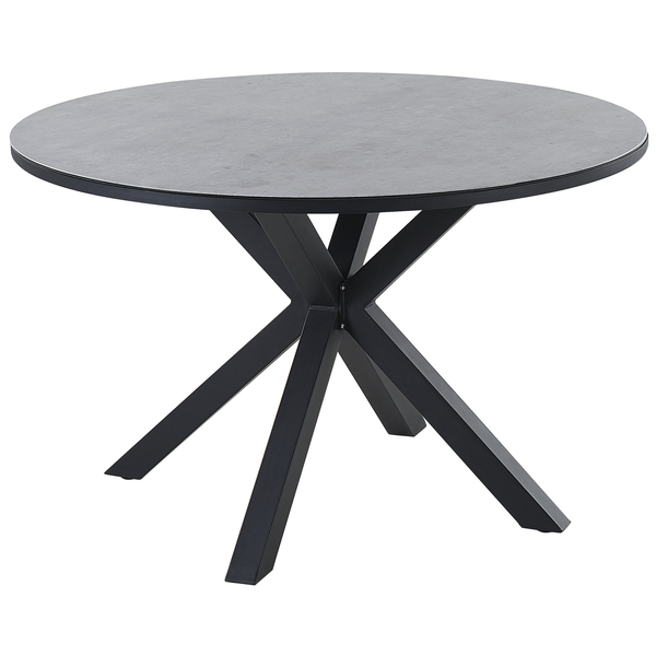 Gartenmöbel Set 4-Sitzer MALETTO/GROSSETO Polyrattan Marmor Optik Grau / Schwarz