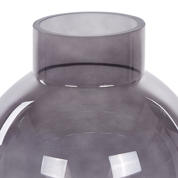 Blumenvase POLYDROSOS Glas 22 cm Grau