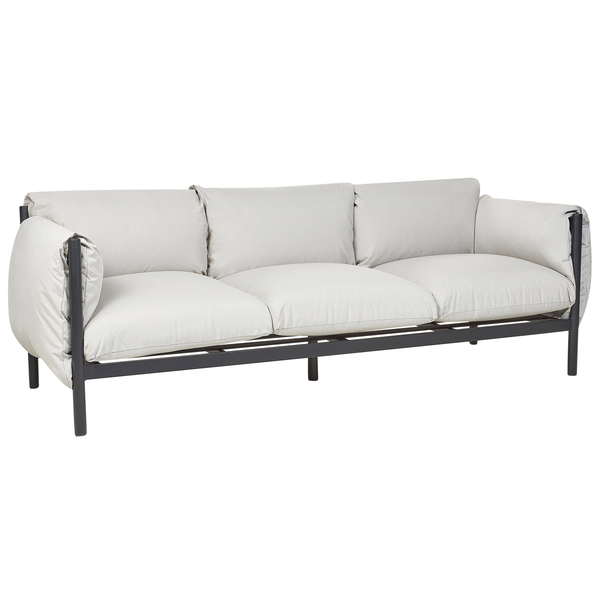 Gartensofa 3-Sitzer ESPERIA Metall Grau