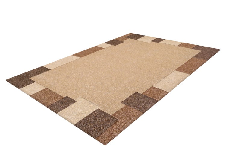 Kurzflor Teppich Chipo Braun / Beige Modern 70 x 140 cm