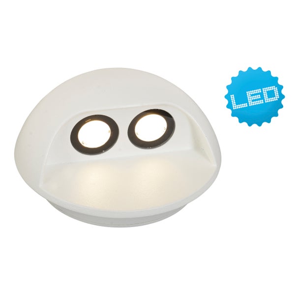 Weiße LED-Wandeinbauleuchte