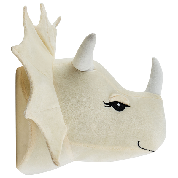 Wanddekoration für Kinder Dinosaurier REXX Baumwolle 29 cm Hellbeige