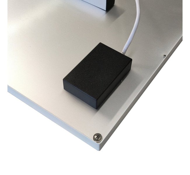 Infrarotpanel Quality Heating Serie QH-FR 119x59cm 700 Watt rahmenlos Weiß inkl. Wifi, Fernbedienung, Wandhalterung, Rollen, Spritzwasserschutz IP54