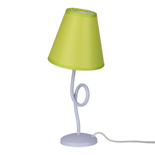 Tischleuchte mit Lampenschirm und geschwungenem Lampenfuß