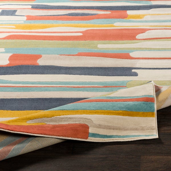 Moderner Skandinavischer Flurteppich Mehrfarbig/Orange 80x220 cm ANAIS