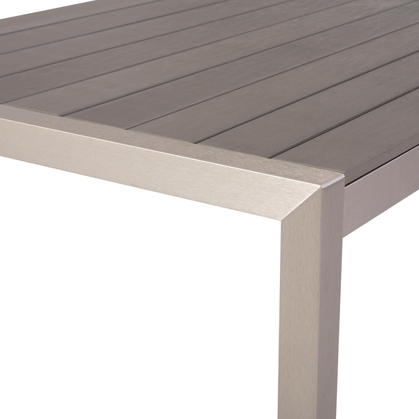 Gartentisch VERNIO 180 cm 90 cm Metall Grau