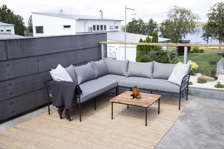 Penh Lounge-Set 2 Teile grau,natur. 65 X 65 X 32 cm