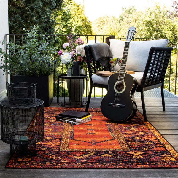 Kurzflor Teppich Helios Multi Modern, Orientalisch 120 x 170 cm