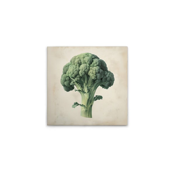 Gemälde von Broccoli als Wanddekoration