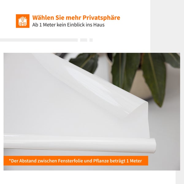 Simple Fix Fensterfolie - Milchglasfolie 70 x 500 cm - Sichtschutzfolie Fenster Folie, Isolierfolie, Fensterfolie Milchglas - Fensterfolie Blickdicht Selbsthaftend - Milch