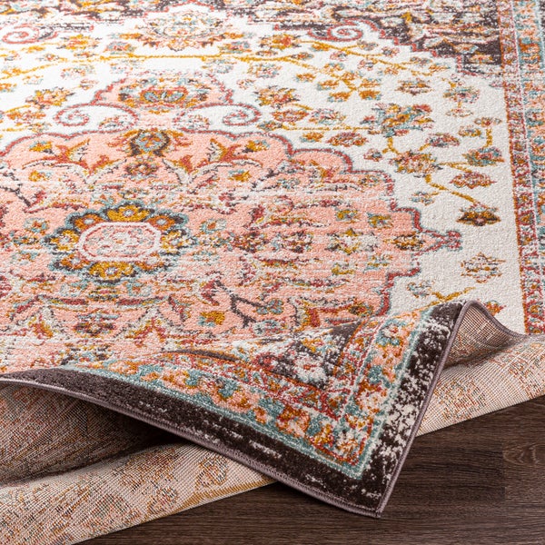 Vintage Orientalischer Teppich Rosa/Weiß 160x213 cm CELIA