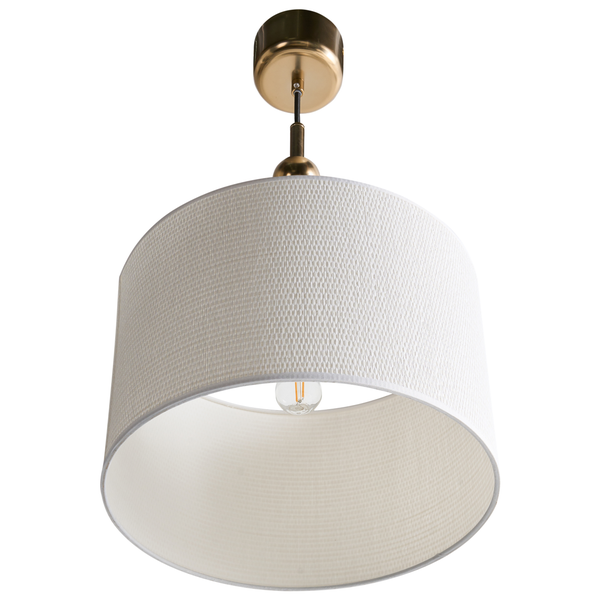 Deckenleuchte mit rundem Lampenschirm aus Stoff