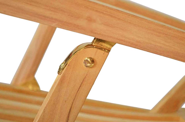 Liegestuhl Holz Teak Deckchair Gartenliege Sonnenliege mit Armlehnen klappbar premium
