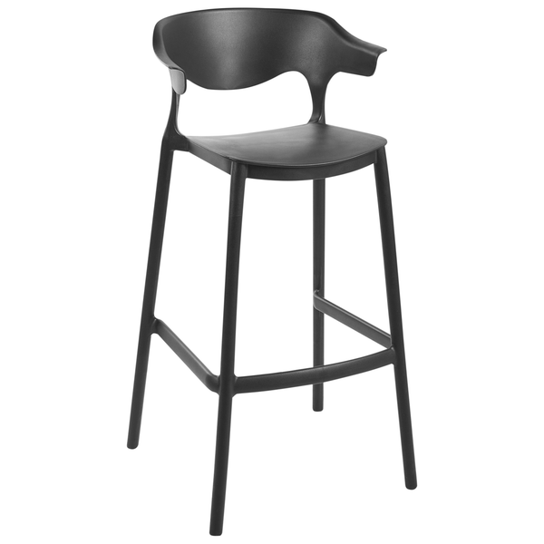 Garten-Barhocker 2er Set GUBBIO Schwarz