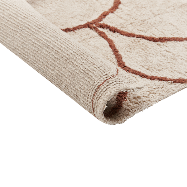 Teppich AVDAN Beige 200 x 200 cm Baumwolle
