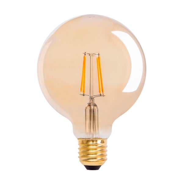 3er-Set LED Leuchtmittel E27-Fassung 4,1 Watt , aus Metall und Glas, warmweiß