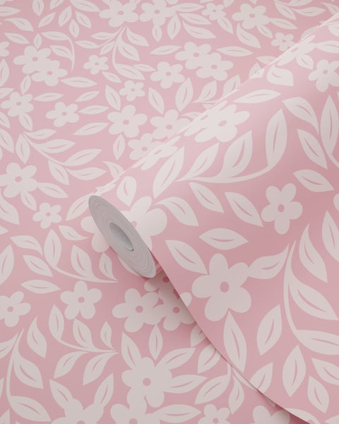 ESTAhome Tapete Blumen Rosa - 50 x 900 cm - 131439