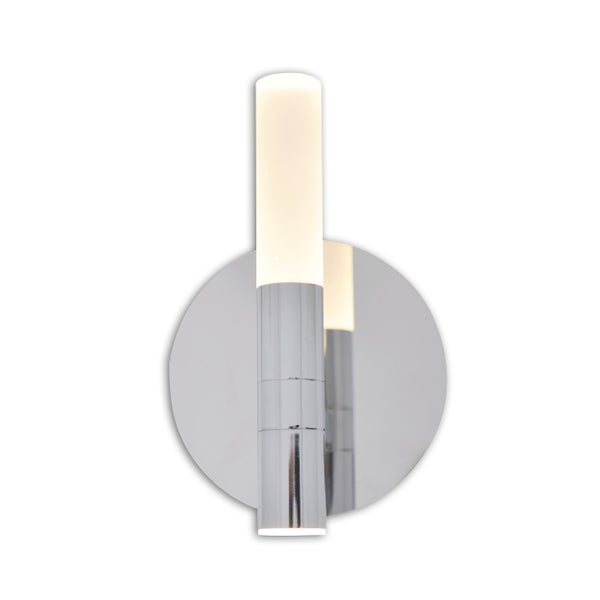Moderne Wandleuchte mit Chrom-Applikationen und LED-Beleuchtung