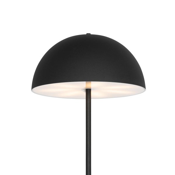 QAZQA - Modern AußenStehleuchte I Stehlampe I Standleuchte I Lampe I Leuchte schwarz wiederaufladbar 3-stufig dimmbar - Keira Touch-funktion Dimmer I Dimmbar I Außenbeleuchtung - Kunststoff Rund - I (