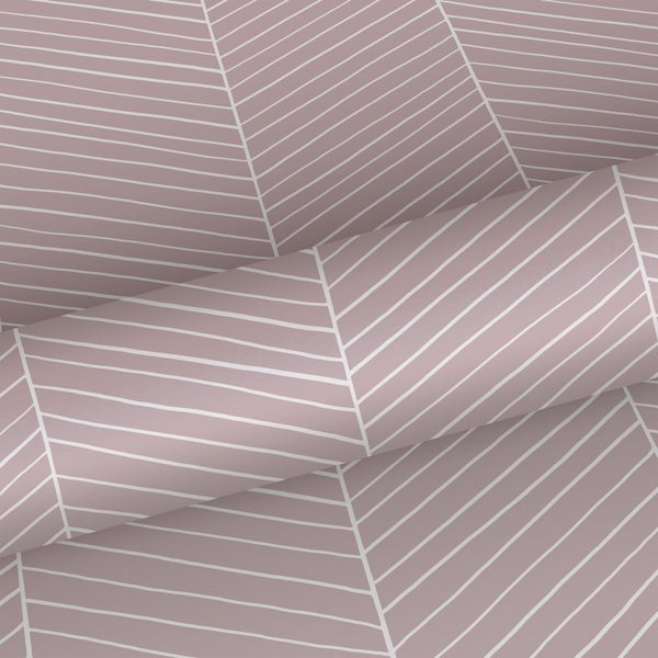 Walls4You Tapete Fischgrätmuster Rosa - 53 cm x 10.05 m - 935322