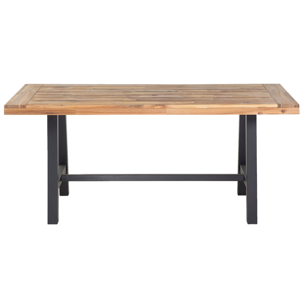 Gartentisch SCANIA 170 cm 80 cm Akazienholz Schwarz