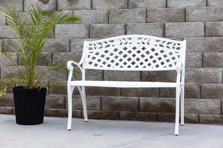 Mafra Gartenbank weiß. 100 X 60 X 87 cm