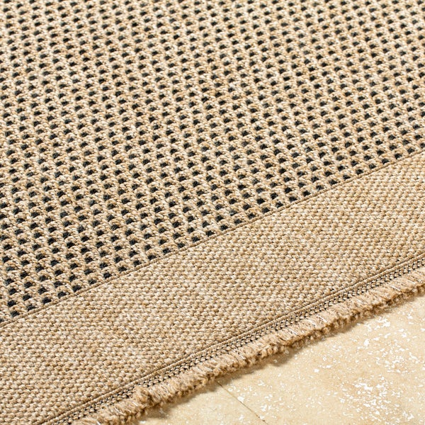 In-/Outdoor-Teppich mit Jute-Look Beige/Schwarz 120x170 cm LORI