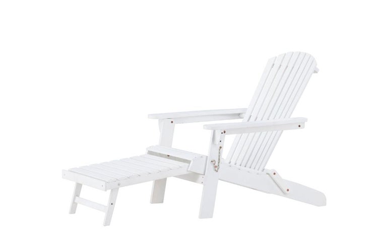Adirondack Gartenstuhl mit Fußstütze aus Holz