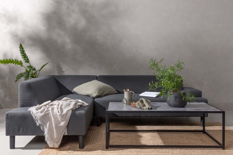 Mecka Lounge-Set 2 Teile grau. 65 X 124 X 40 cm