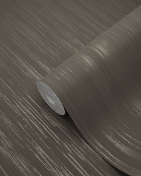 Origin Wallcoverings Tapete feine Streifen Braun und Gold - 53 cm x 10.05 m - 345408