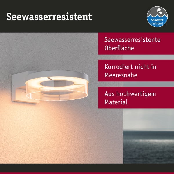 Technische Zeichnung und Lieferumfang für Paulmann LED Einbauleuchte, 230 Volt, dimmbar, Schutzart IP65, Aluminium, inklusive Anschlussbox.