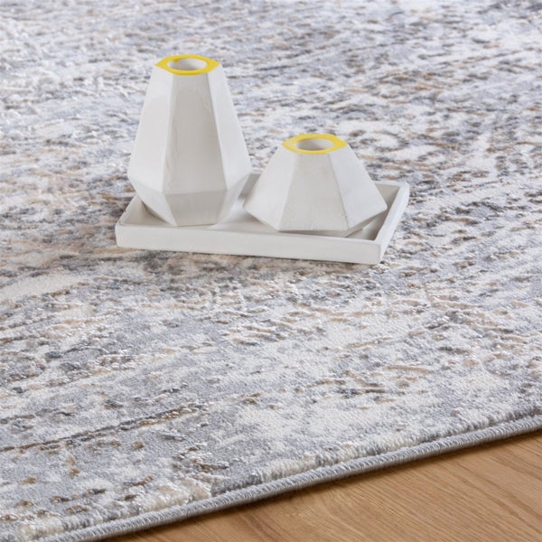 Kurzflor Teppich Felicie Taupe Modern, Used-Look 120 x 170 cm