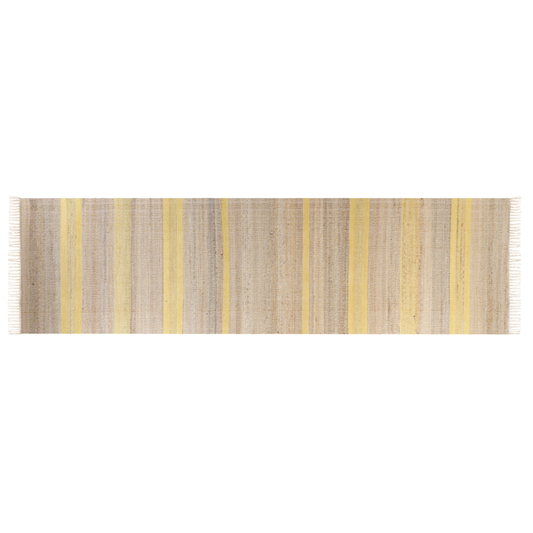 Teppich TALPUR Gelb 80 x 300 cm Jute