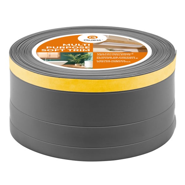 Graue Mehrzweck-Abschlussleiste auf Rolle