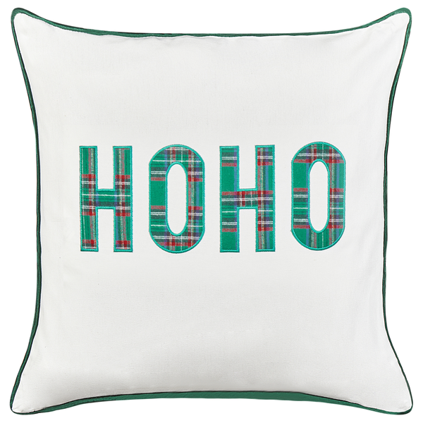 Dekokissen 2er Set JOYCANDY Baumwolle 45 x 45 cm Weiß Weihnachtsmotiv
