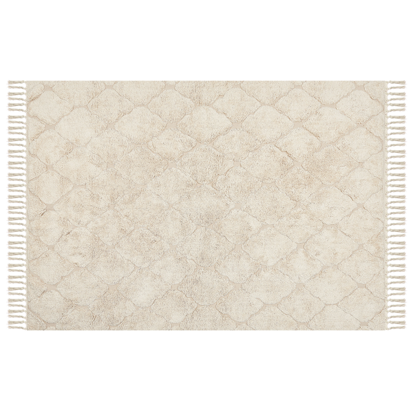Teppich SILCHAR Beige 140 x 200 cm Baumwolle