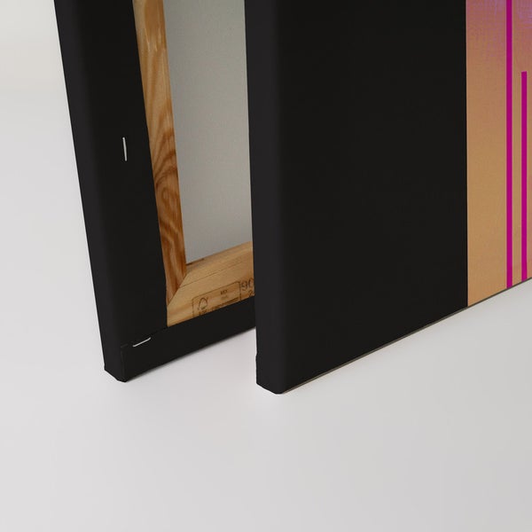 Nahaufnahme einer Leinwand auf einem Holzrahmen