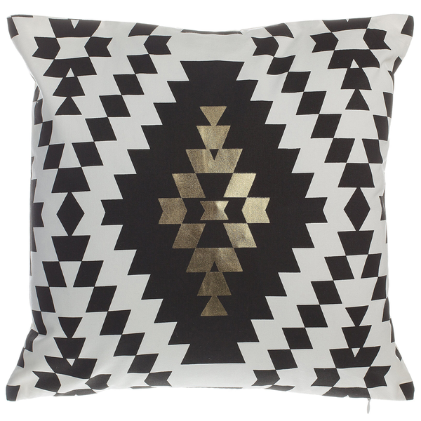 Dekokissen 2er Set COLEUS Baumwolle 45 x 45 cm Schwarz Geometrisches Muster