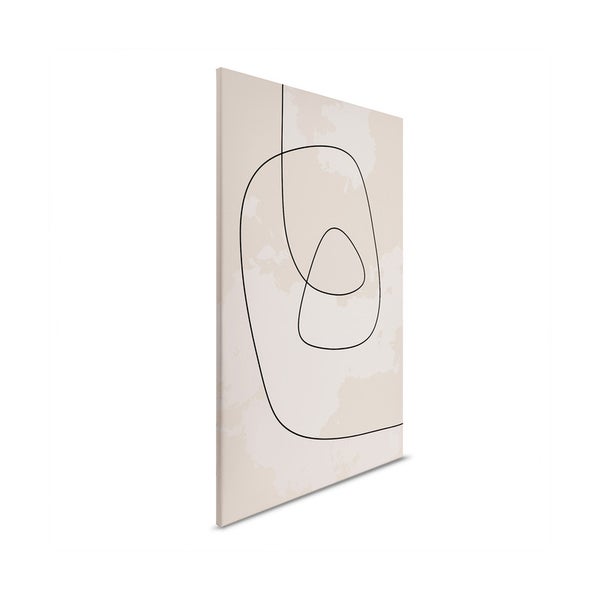 Dekorative Leinwand mit abstraktem Linienmotiv