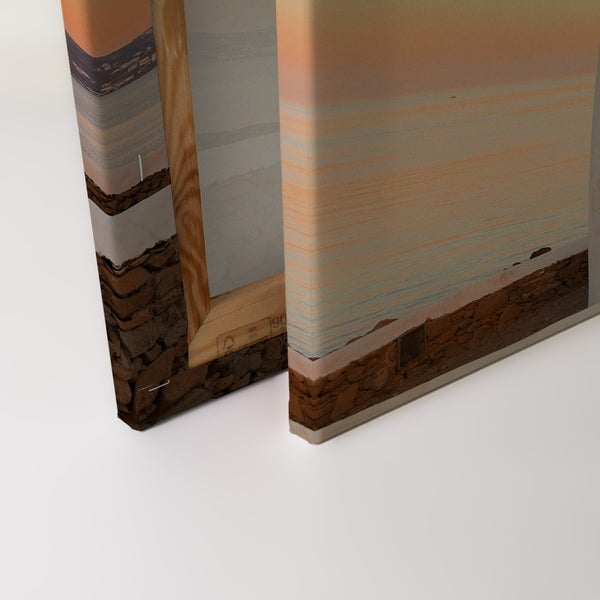 Leinwandbild auf Holzrahmen mit Meerblick Motiv, hochwertige Wanddekoration für Wohnräume