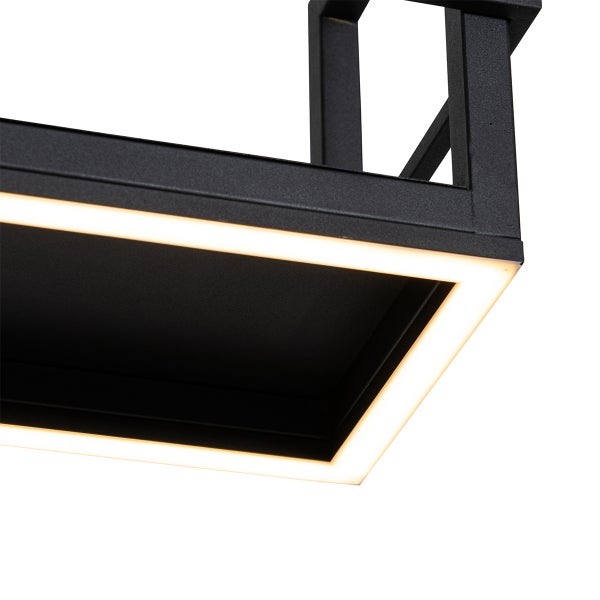 Hängelampe schwarz mit Gestell inkl. LED 3-stufig dimmbar - Cage Rack