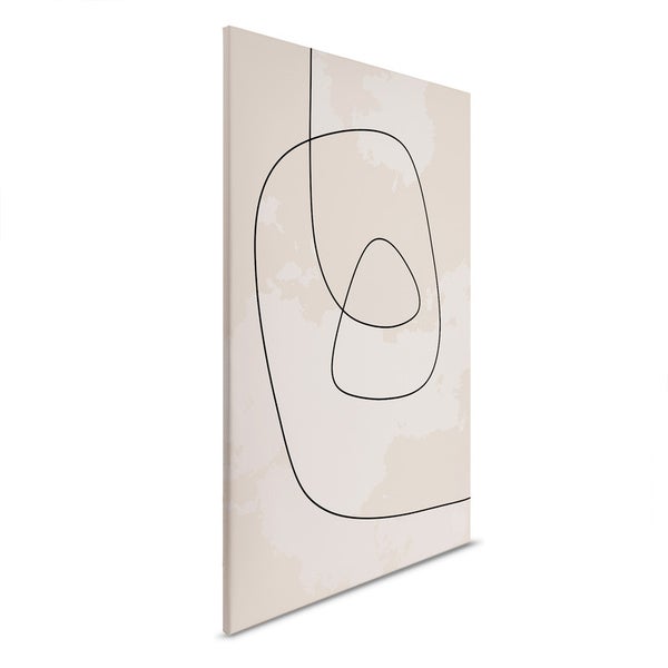 Gemälde mit abstrakten Linien auf Leinwand