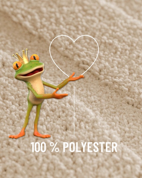 Materialhinweis 100 Prozent Polyester