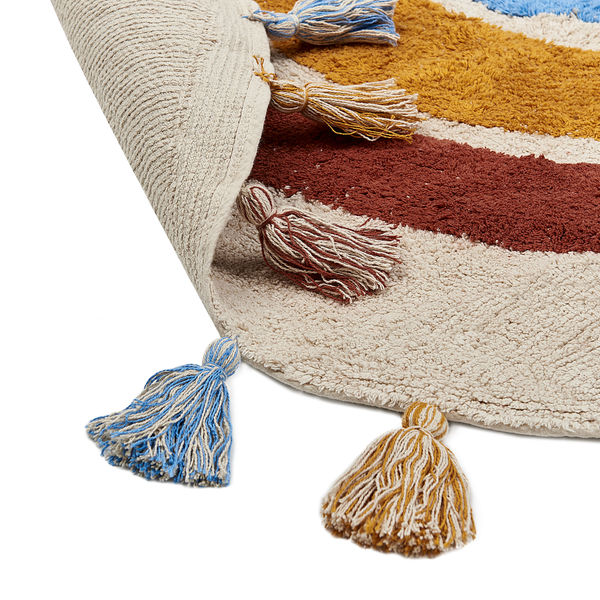 Kinderteppich YAGCI Bunt ø 120 cm Baumwolle
