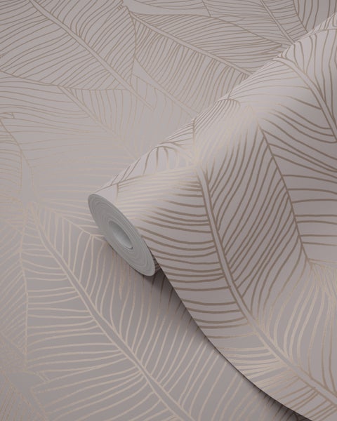 Origin Wallcoverings Tapete Blätter Altrosa - 0,53 x 10,05 m - 347712