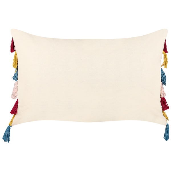 Dekokissen 2er Set AGAVE Baumwolle 40 x 60 cm Hellbeige Streifenmuster